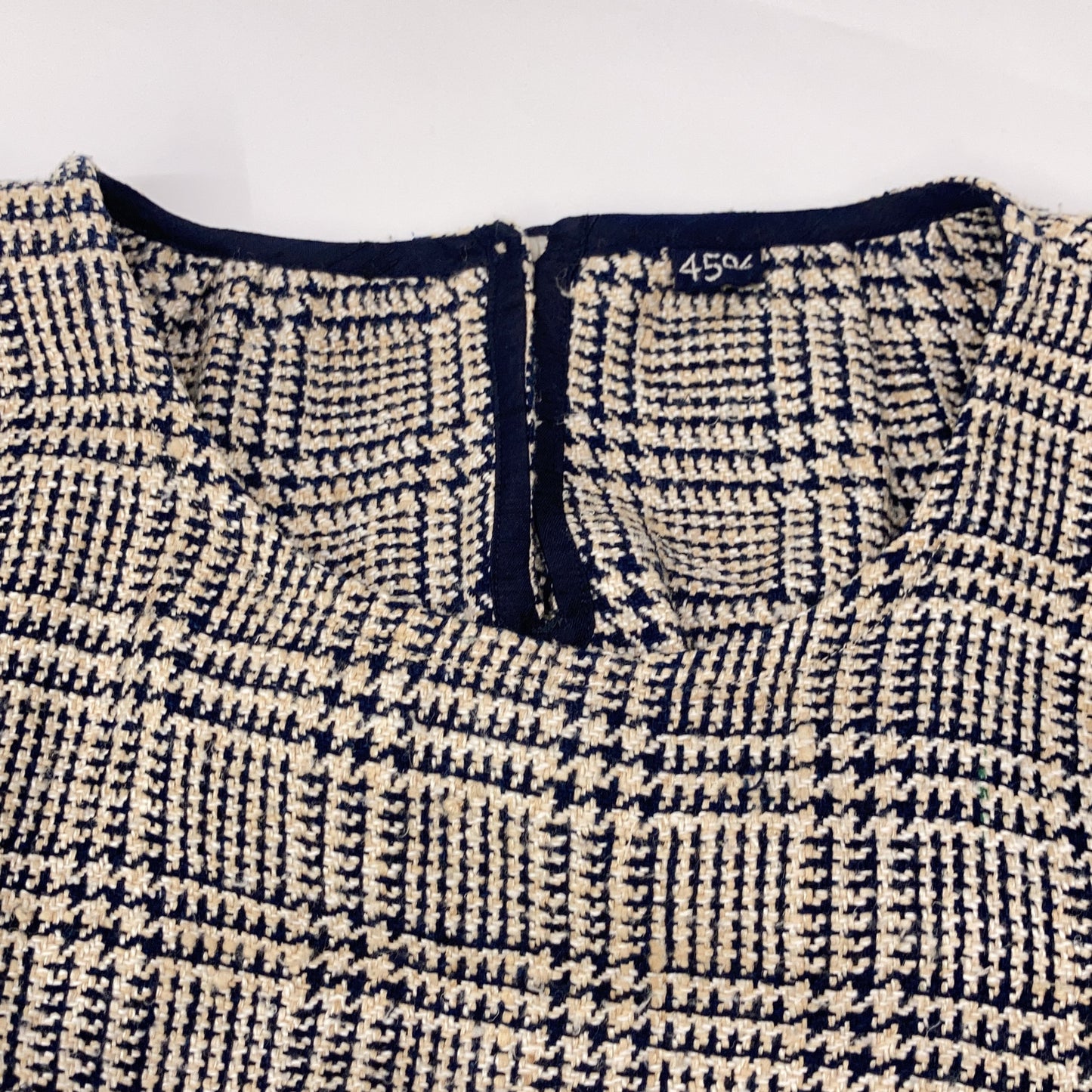 45R フォーティファイブ アール 8013062 ﾈｲﾋﾞｰ×ﾍﾞｰｼﾞｭ ｼﾙｸ100 45R 先染めﾀｯｻｰｼﾙｸBLOUSE トップス 2