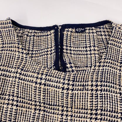 45R フォーティファイブ アール 8013062 ﾈｲﾋﾞｰ×ﾍﾞｰｼﾞｭ ｼﾙｸ100 45R 先染めﾀｯｻｰｼﾙｸBLOUSE トップス 2