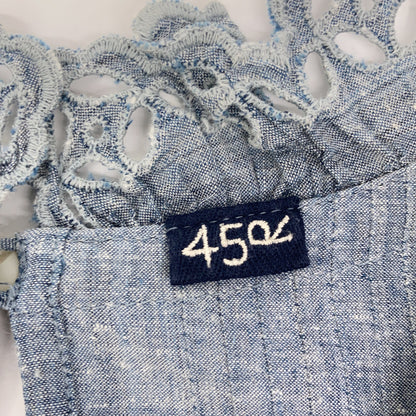 45R フォーティファイブ アール 51130054 ﾗｲﾄﾌﾞﾙｰ 藍ｲﾝﾄﾞｶﾃﾞｨdeTｼｬﾂ トップス 3