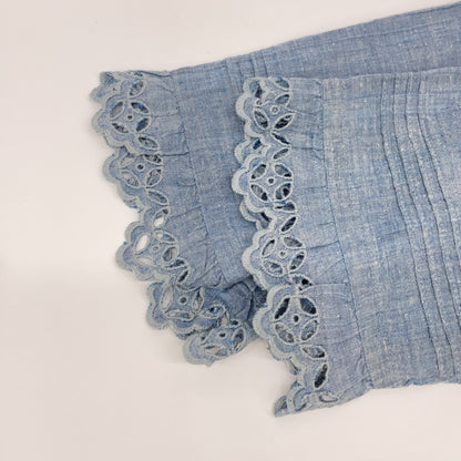 45R フォーティファイブ アール 51130054 ﾗｲﾄﾌﾞﾙｰ 藍ｲﾝﾄﾞｶﾃﾞｨdeTｼｬﾂ トップス 3