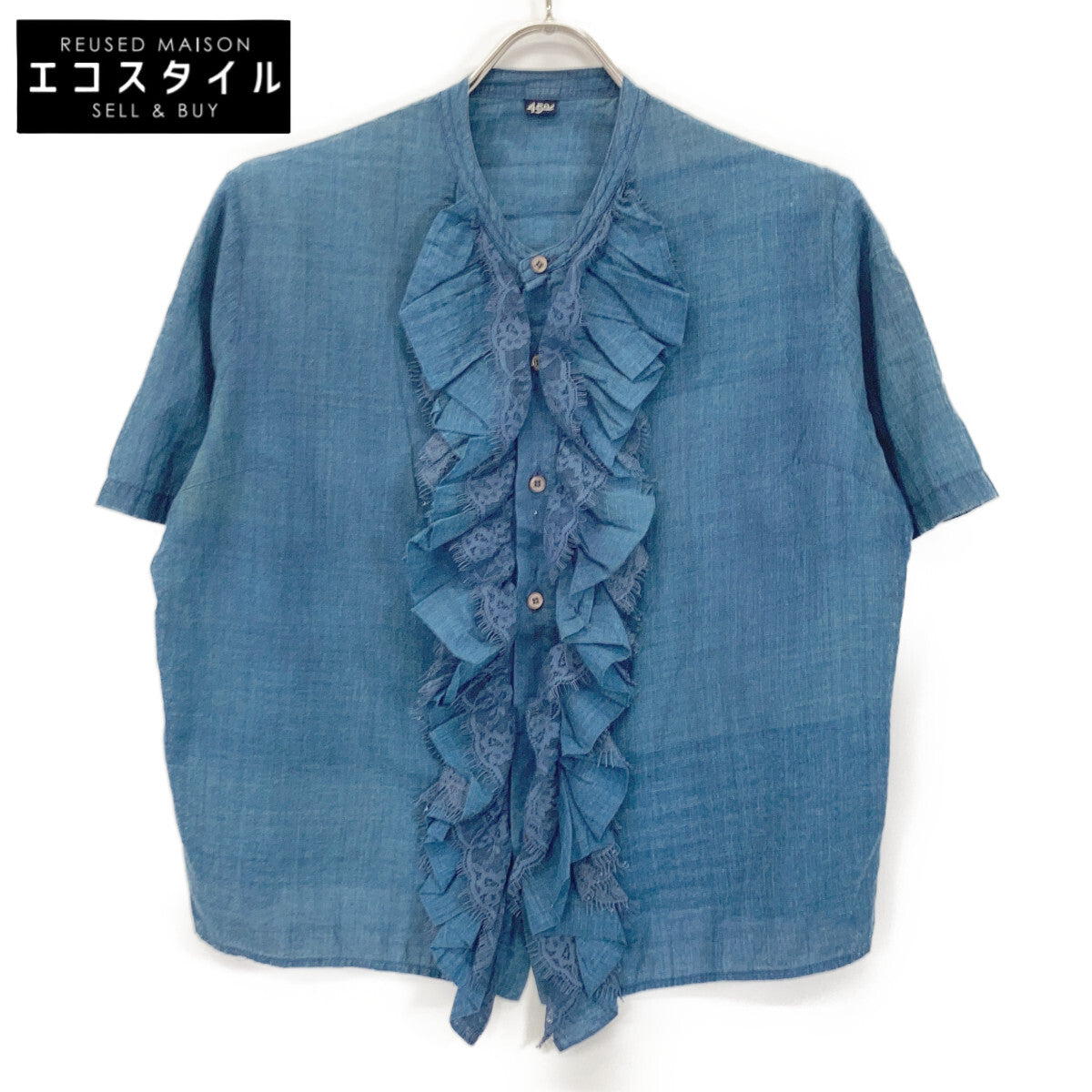 45R フォーティファイブ アール 5063045 ｲﾝﾃﾞｨｺﾞ ｲﾝﾄﾞｶﾃﾞｨのﾌﾞﾗｳｽ(藍染め) トップス 2