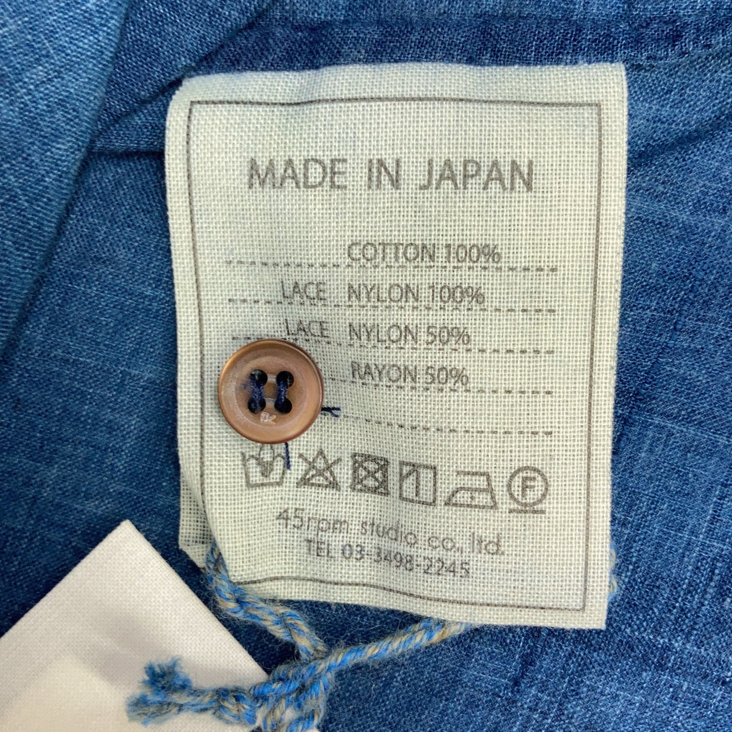 45R フォーティファイブ アール 5063045 ｲﾝﾃﾞｨｺﾞ ｲﾝﾄﾞｶﾃﾞｨのﾌﾞﾗｳｽ(藍染め) トップス 2