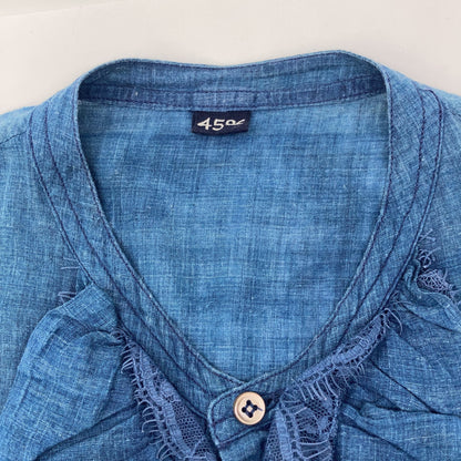 45R フォーティファイブ アール 5063045 ｲﾝﾃﾞｨｺﾞ ｲﾝﾄﾞｶﾃﾞｨのﾌﾞﾗｳｽ(藍染め) トップス 2