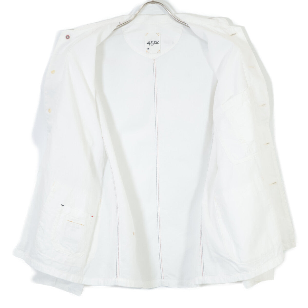 45R フォーティファイブ アール 8031029 ﾎﾜｲﾄ ｺｯﾄﾝ ｶﾊﾞｰｵｰﾙｼﾞｬｹｯﾄ トップス 1