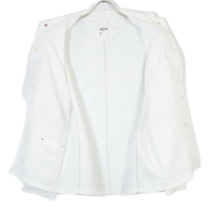 45R フォーティファイブ アール 8031029 ﾎﾜｲﾄ ｺｯﾄﾝ ｶﾊﾞｰｵｰﾙｼﾞｬｹｯﾄ トップス 1