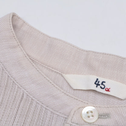 45R フォーティファイブ アール 5093050 ﾍﾞｰｼﾞｭ ｺｯﾄﾝ ﾋﾟﾝﾀｯｸﾌﾟﾙｵｰﾊﾞｰｵｰﾊﾞｰｼｬﾂ トップス 0