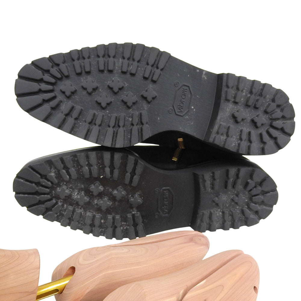 WH ダブルエイチ 美品 サイドジップ ブーツ シューズ メンズ ブラック 7 シューズ 7