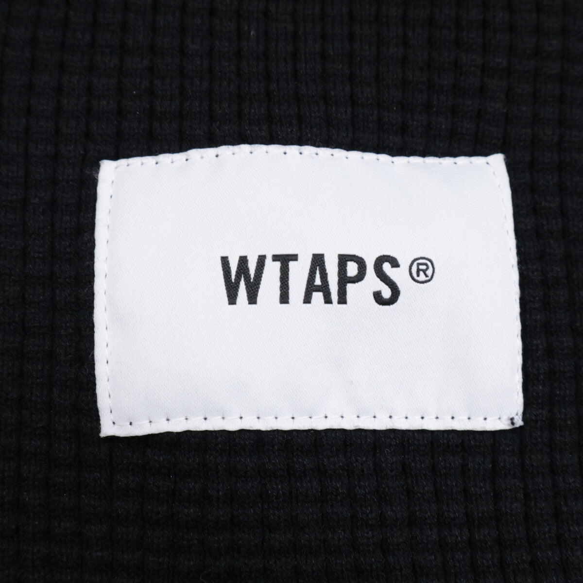 WTAPS ダブルタップス 25年製 ﾌﾞﾗｯｸ ﾜｯﾌﾙﾆｯﾄ ｼｮｰﾄｽﾘｰﾌﾞ ﾎﾟﾛｼｬﾂ トップス X03