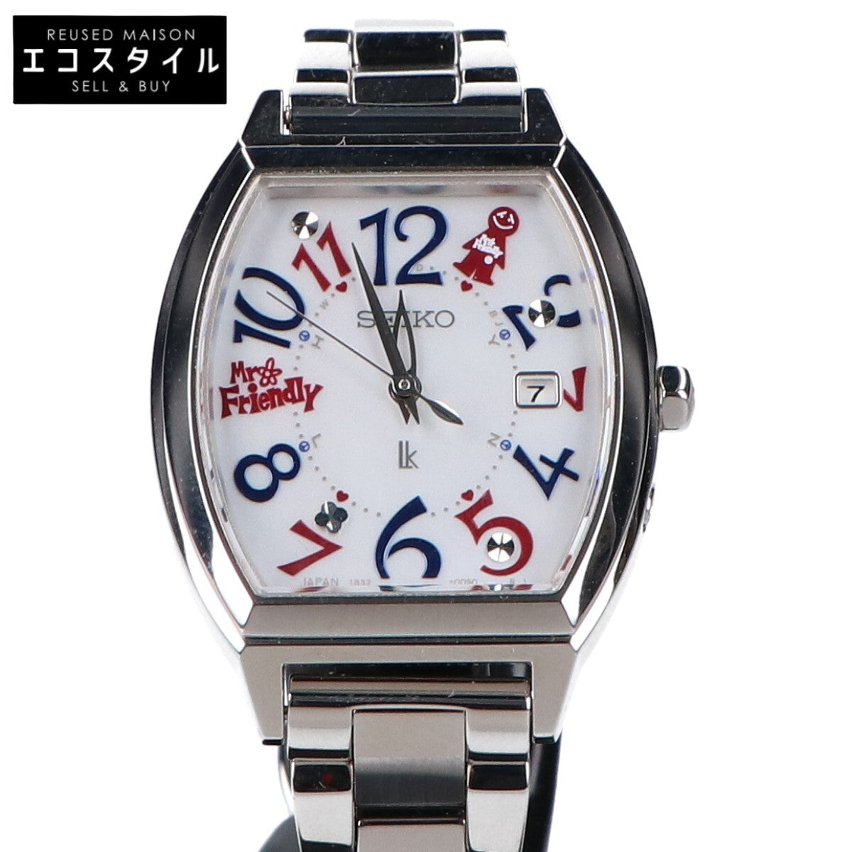 SEIKO セイコー 【美品/LUKIA ルキア 30周年記念 MR.FRIENDLY コラボレーション限定モデル 国内限定500本】SSVW237 1B32 Happy Collection デイト ソーラー電波 腕時計