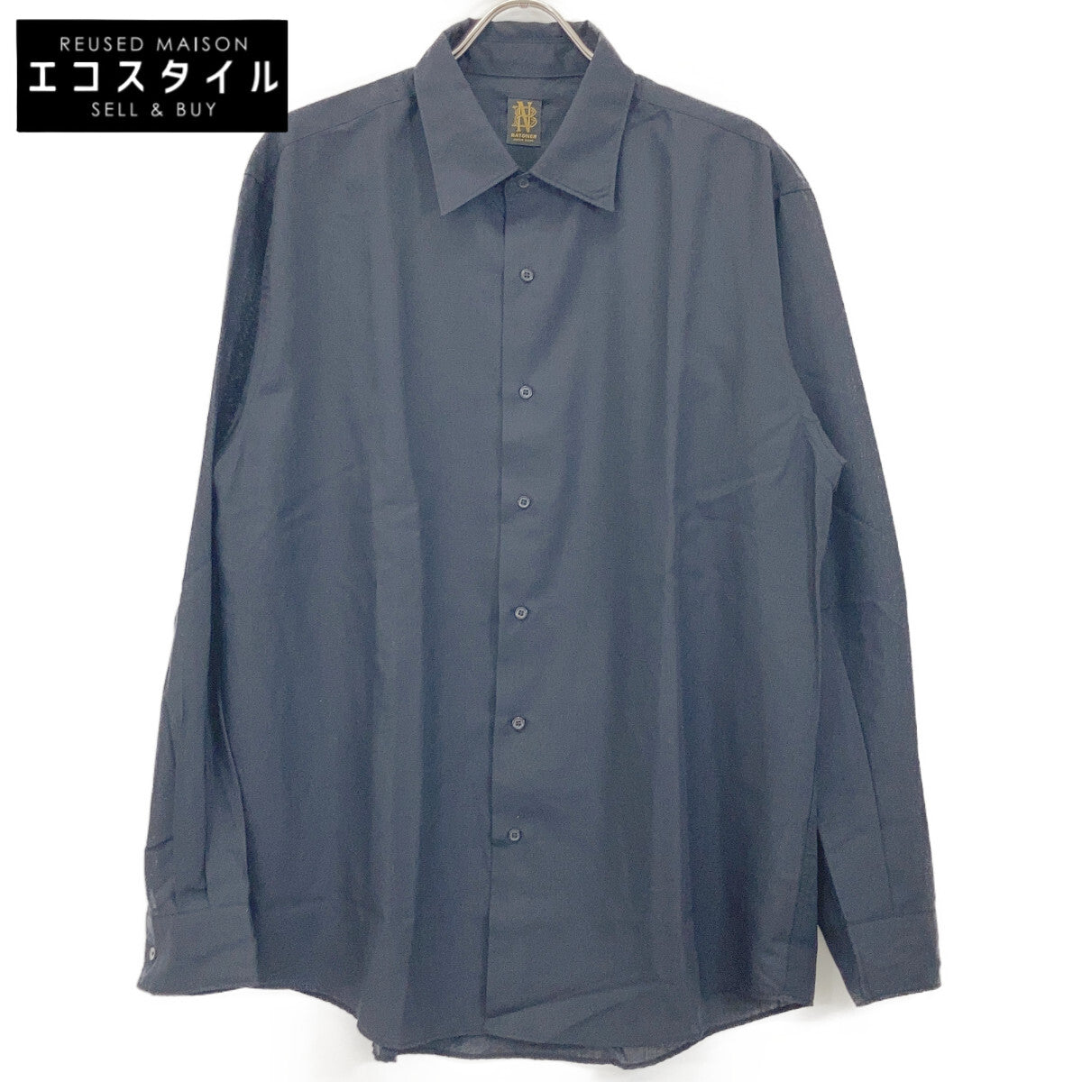 BATONER バトナー BN-23SM-023 ﾌﾞﾗｯｸ TROPICAL WOOL REGULAR COLLAR SHIRT トップス 3