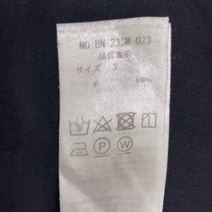 BATONER バトナー BN-23SM-023 ﾌﾞﾗｯｸ TROPICAL WOOL REGULAR COLLAR SHIRT トップス 3