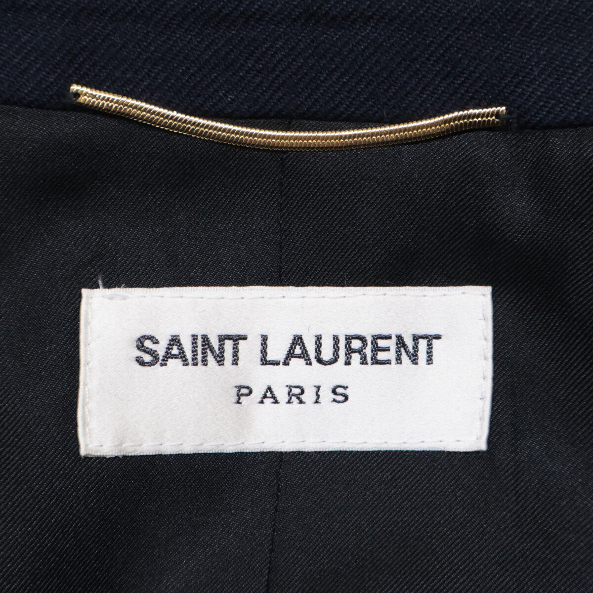 Yves Saint-Laurent イヴサンローラン 19年製　ﾈｲﾋﾞｰ ﾋﾟｰｸﾄﾞﾗﾍﾟﾙ ﾀﾞﾌﾞﾙﾃｰﾗｰﾄﾞｼﾞｬｹｯﾄ ジャケット 38