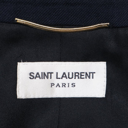 Yves Saint-Laurent イヴサンローラン 19年製　ﾈｲﾋﾞｰ ﾋﾟｰｸﾄﾞﾗﾍﾟﾙ ﾀﾞﾌﾞﾙﾃｰﾗｰﾄﾞｼﾞｬｹｯﾄ ジャケット 38