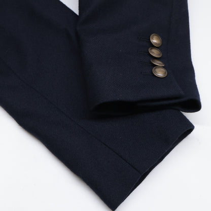 Yves Saint-Laurent イヴサンローラン 19年製　ﾈｲﾋﾞｰ ﾋﾟｰｸﾄﾞﾗﾍﾟﾙ ﾀﾞﾌﾞﾙﾃｰﾗｰﾄﾞｼﾞｬｹｯﾄ ジャケット 38