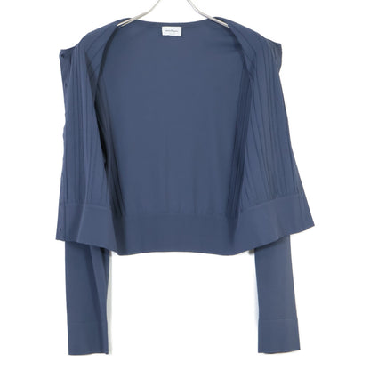 Salvatore Ferragamo サルヴァトーレフェラガモ 0718924 ﾈｲﾋﾞｰ ﾚｰﾖﾝ×ﾅｲﾛﾝ ｶﾞﾝﾁｰﾆﾁｬｰﾑ ｽﾀｯｽﾞﾃﾞｻﾞｲﾝｶｰﾃﾞｨｶﾞﾝ トップス M