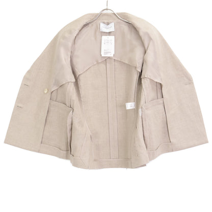 UNITED ARROWS ユナイテッドアローズ ﾍﾞｰｼﾞｭ ﾘﾈﾝ ﾀﾞﾌﾞﾙﾌﾞﾚｽﾄｼﾞｬｹｯﾄ ジャケット 34