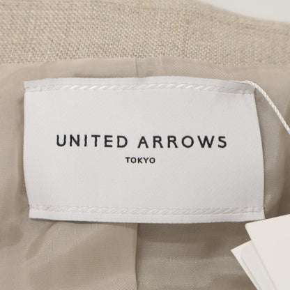 UNITED ARROWS ユナイテッドアローズ ﾍﾞｰｼﾞｭ ﾘﾈﾝ ﾀﾞﾌﾞﾙﾌﾞﾚｽﾄｼﾞｬｹｯﾄ ジャケット 34