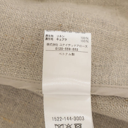 UNITED ARROWS ユナイテッドアローズ ﾍﾞｰｼﾞｭ ﾘﾈﾝ ﾀﾞﾌﾞﾙﾌﾞﾚｽﾄｼﾞｬｹｯﾄ ジャケット 34