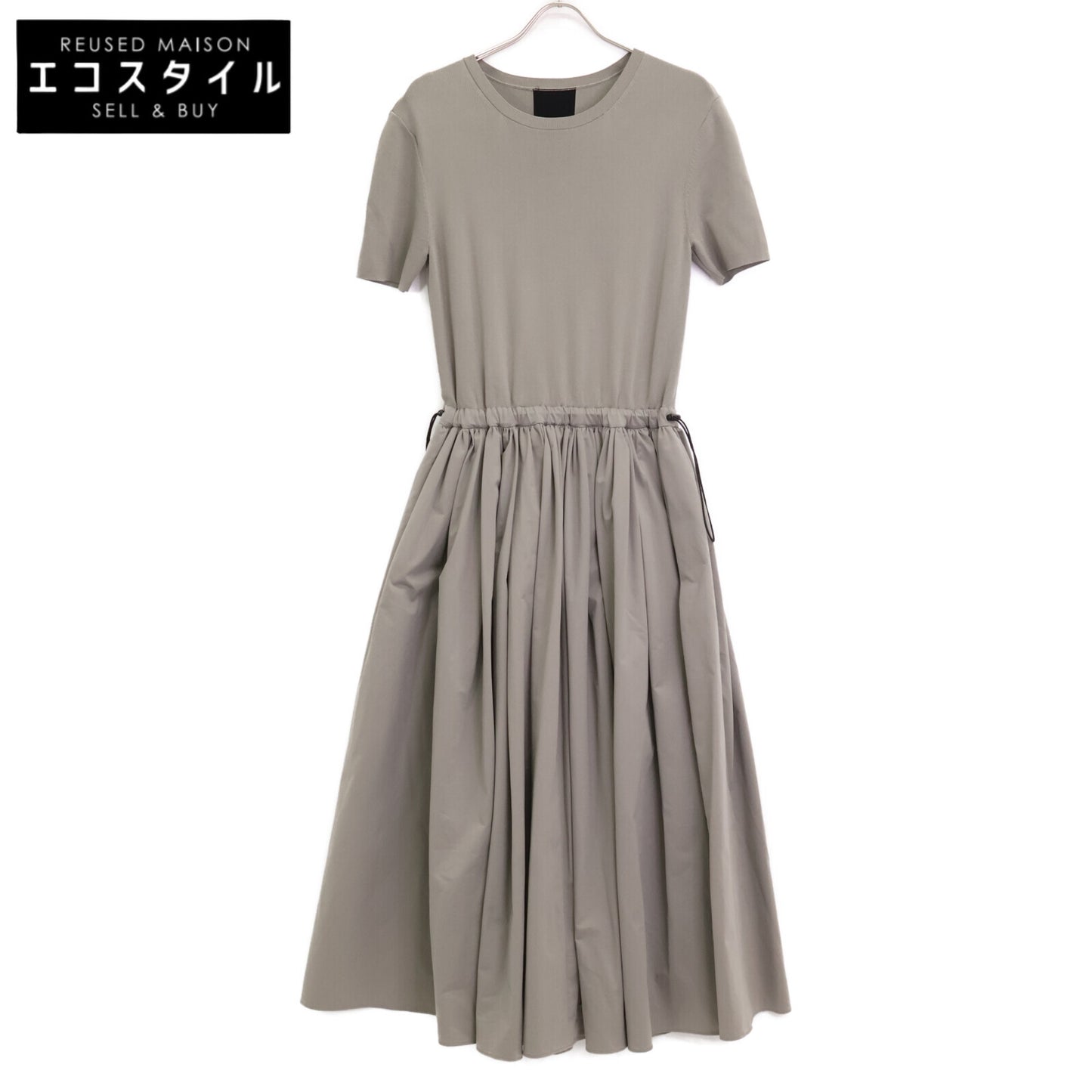 ADORE アドーア 24年製 ｸﾞﾚｰﾊｲｹﾞｰｼﾞｽﾄﾚｯﾁ切り替えﾜﾝﾋﾟｰｽ ワンピース 38