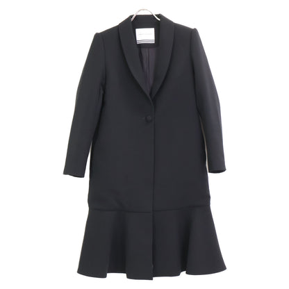 BORDERS at BALCONY ボーダーズアットバルコニー BD2111-3A-09 21SS ﾌﾞﾗｯｸ ﾁｪｽﾀｰﾌﾘﾙｺｰﾄ コート 36