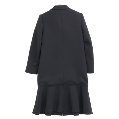 BORDERS at BALCONY ボーダーズアットバルコニー BD2111-3A-09 21SS ﾌﾞﾗｯｸ ﾁｪｽﾀｰﾌﾘﾙｺｰﾄ コート 36