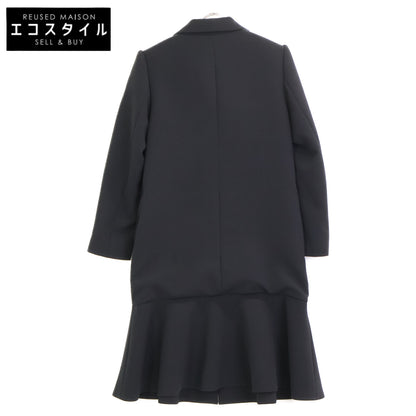 BORDERS at BALCONY ボーダーズアットバルコニー BD2111-3A-09 21SS ﾌﾞﾗｯｸ ﾁｪｽﾀｰﾌﾘﾙｺｰﾄ コート 36