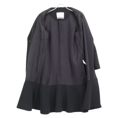 BORDERS at BALCONY ボーダーズアットバルコニー BD2111-3A-09 21SS ﾌﾞﾗｯｸ ﾁｪｽﾀｰﾌﾘﾙｺｰﾄ コート 36