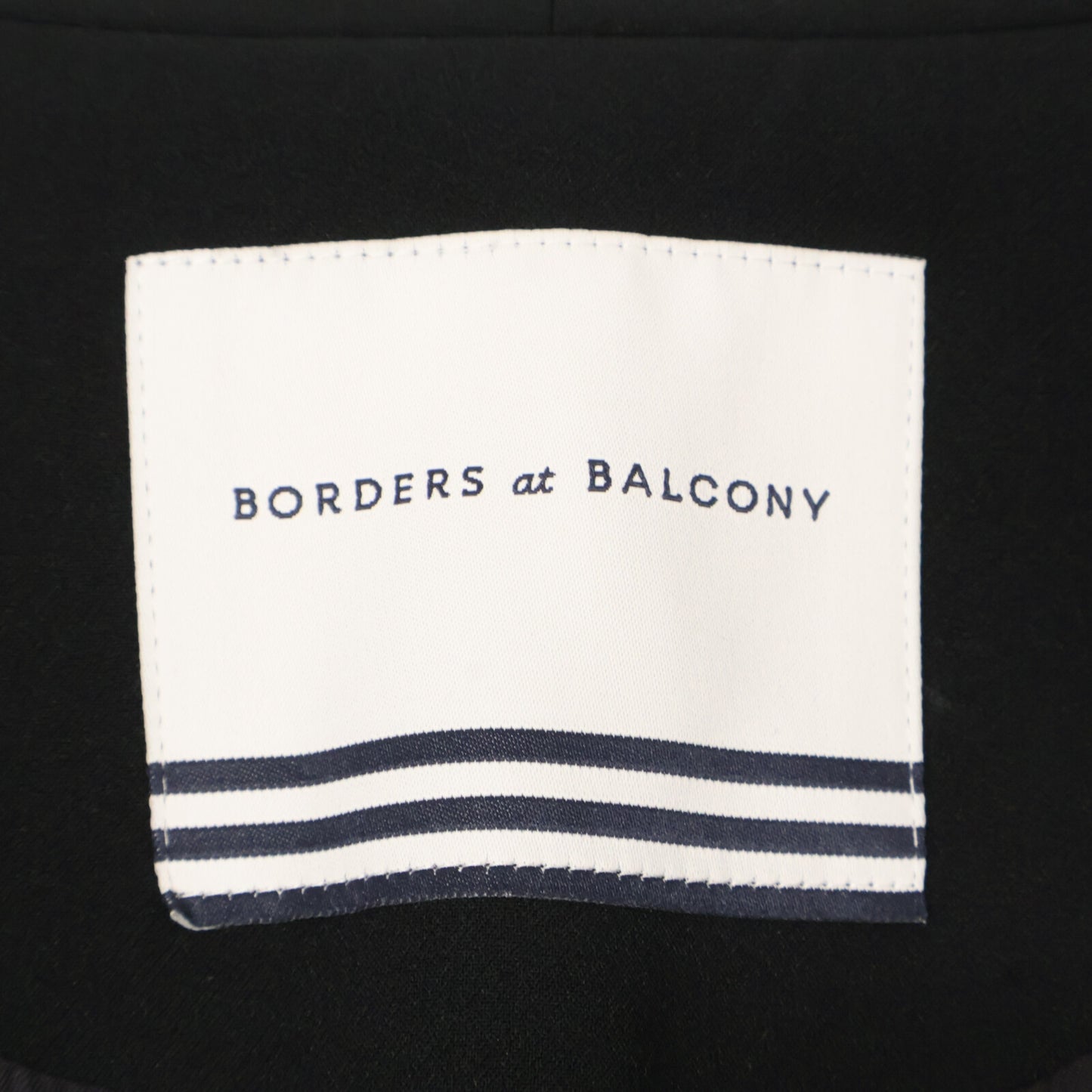 BORDERS at BALCONY ボーダーズアットバルコニー BD2111-3A-09 21SS ﾌﾞﾗｯｸ ﾁｪｽﾀｰﾌﾘﾙｺｰﾄ コート 36