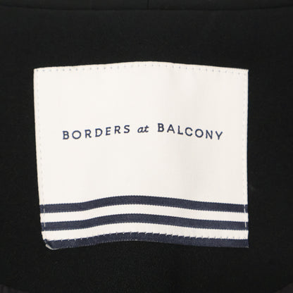 BORDERS at BALCONY ボーダーズアットバルコニー BD2111-3A-09 21SS ﾌﾞﾗｯｸ ﾁｪｽﾀｰﾌﾘﾙｺｰﾄ コート 36