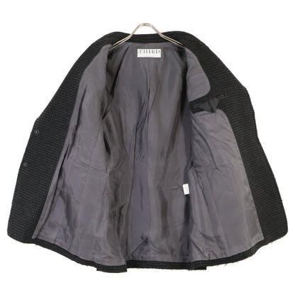 THIRD MAGAZINE サードマガジン A0843FJ 404 ﾌﾞﾗｯｸ ｳｰﾙ ﾊｳﾝﾄﾞﾄｩｰｽｼﾞｬｹｯﾄｺｰﾄ コート 9