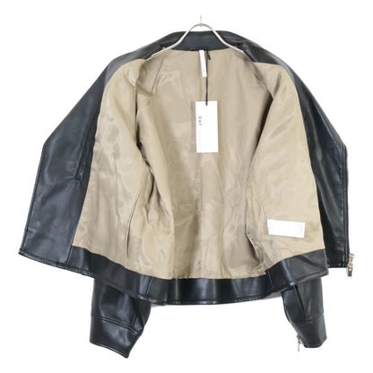 upper hights アッパーハイツ 870D00902BLK 24SS ﾌﾞﾗｯｸ ﾌｪｲｸﾚｻﾞｰ THE RIDERS SHORT ﾀﾞﾌﾞﾙﾗｲﾀﾞｰｽｼﾞｬｹｯﾄ ジャケット 1