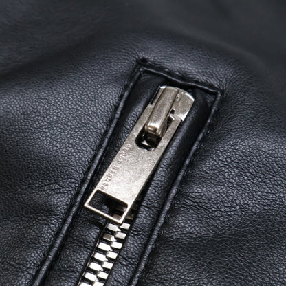 upper hights アッパーハイツ 870D00902BLK 24SS ﾌﾞﾗｯｸ ﾌｪｲｸﾚｻﾞｰ THE RIDERS SHORT ﾀﾞﾌﾞﾙﾗｲﾀﾞｰｽｼﾞｬｹｯﾄ ジャケット 1