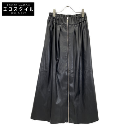 upper hights アッパーハイツ 20JD00602BLK 24SS ﾌﾞﾗｯｸ ﾌｪｲｸﾚｻﾞｰ Kylie ﾌﾚｱｽｶｰﾄ スカート 1