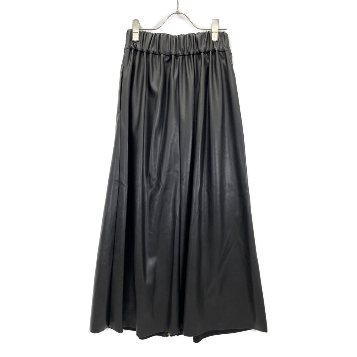 upper hights アッパーハイツ 20JD00602BLK 24SS ﾌﾞﾗｯｸ ﾌｪｲｸﾚｻﾞｰ Kylie ﾌﾚｱｽｶｰﾄ スカート 1