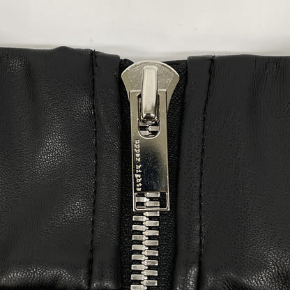 upper hights アッパーハイツ 20JD00602BLK 24SS ﾌﾞﾗｯｸ ﾌｪｲｸﾚｻﾞｰ Kylie ﾌﾚｱｽｶｰﾄ スカート 1