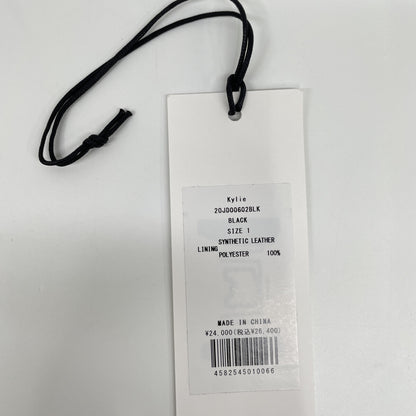 upper hights アッパーハイツ 20JD00602BLK 24SS ﾌﾞﾗｯｸ ﾌｪｲｸﾚｻﾞｰ Kylie ﾌﾚｱｽｶｰﾄ スカート 1