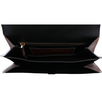 ZANCHETTI ザンケッティ 【美品】ラフィアｘレザー クリップ ショルダーバッグ