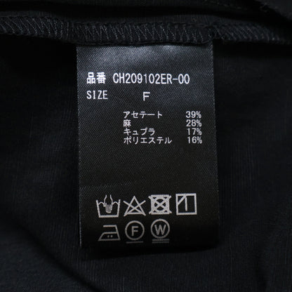 Chaos カオス 24SS CH209102ER ﾌﾞﾗｯｸ ﾘﾈﾝ混 ﾃﾞｻﾞｰﾗｼｬﾂﾜﾝﾋﾟｰｽ ワンピース F