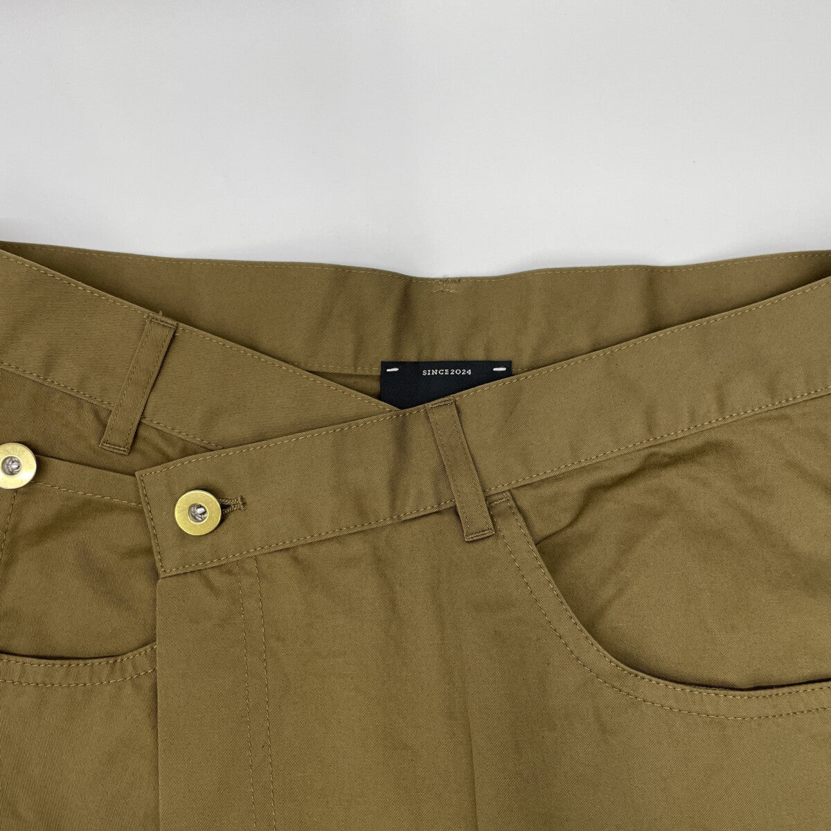 CONTE コンテ 25SS 8514-144-0030 ｶｰｷ ｺｯﾄﾝ×ﾘﾈﾝ ﾗｯﾌﾟﾁﾉﾃｰﾊﾟｰﾄﾞﾜｲﾄﾞﾊﾟﾝﾂ ボトムス 38