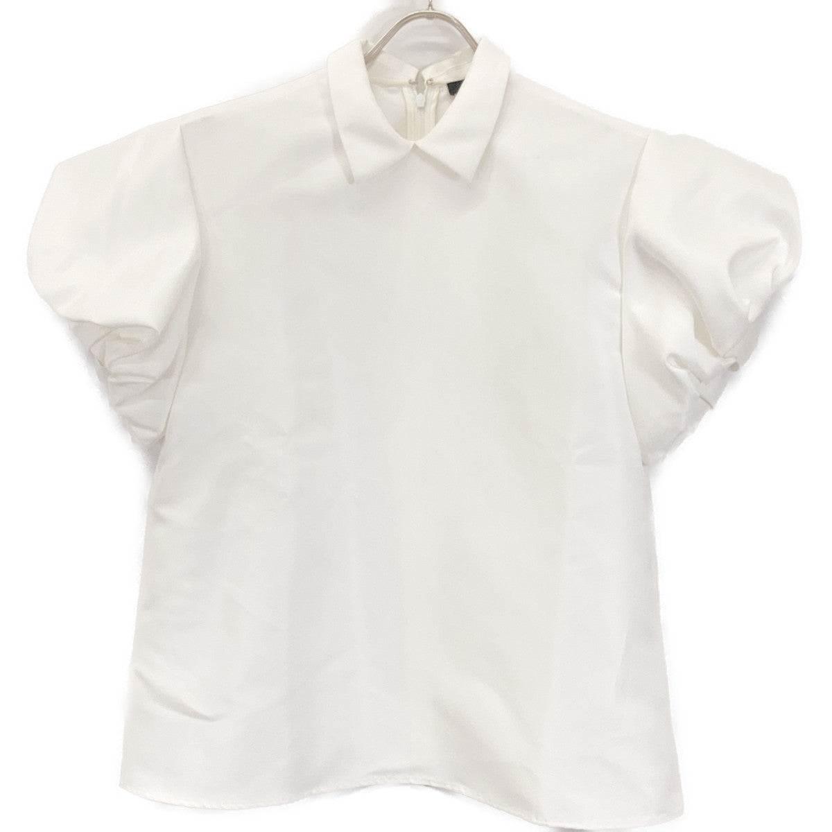 YOKOCHAN ヨーコチャン YCB-124-421 24年製 ﾎﾜｲﾄ ﾎﾞﾘｭｰﾑｽﾘｰﾌﾞﾎﾟｲﾝﾄｶﾗｰﾌﾞﾗｳｽ トップス F