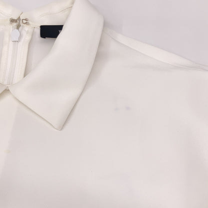 YOKOCHAN ヨーコチャン YCB-124-421 24年製 ﾎﾜｲﾄ ﾎﾞﾘｭｰﾑｽﾘｰﾌﾞﾎﾟｲﾝﾄｶﾗｰﾌﾞﾗｳｽ トップス F