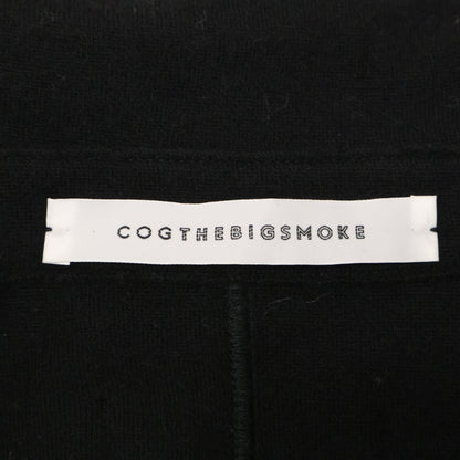 COGTHEBIGSMOKE コグザビッグスモーク 3802-224-201-1 ﾌﾞﾗｯｸ ｳｰﾙ×ﾅｲﾛﾝ ﾎﾞﾀﾝﾚｽ ﾍﾞﾙﾃｯﾄﾞﾄﾚﾝﾁｺｰﾄ コート 表記無し
