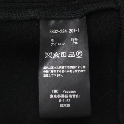 COGTHEBIGSMOKE コグザビッグスモーク 3802-224-201-1 ﾌﾞﾗｯｸ ｳｰﾙ×ﾅｲﾛﾝ ﾎﾞﾀﾝﾚｽ ﾍﾞﾙﾃｯﾄﾞﾄﾚﾝﾁｺｰﾄ コート 表記無し
