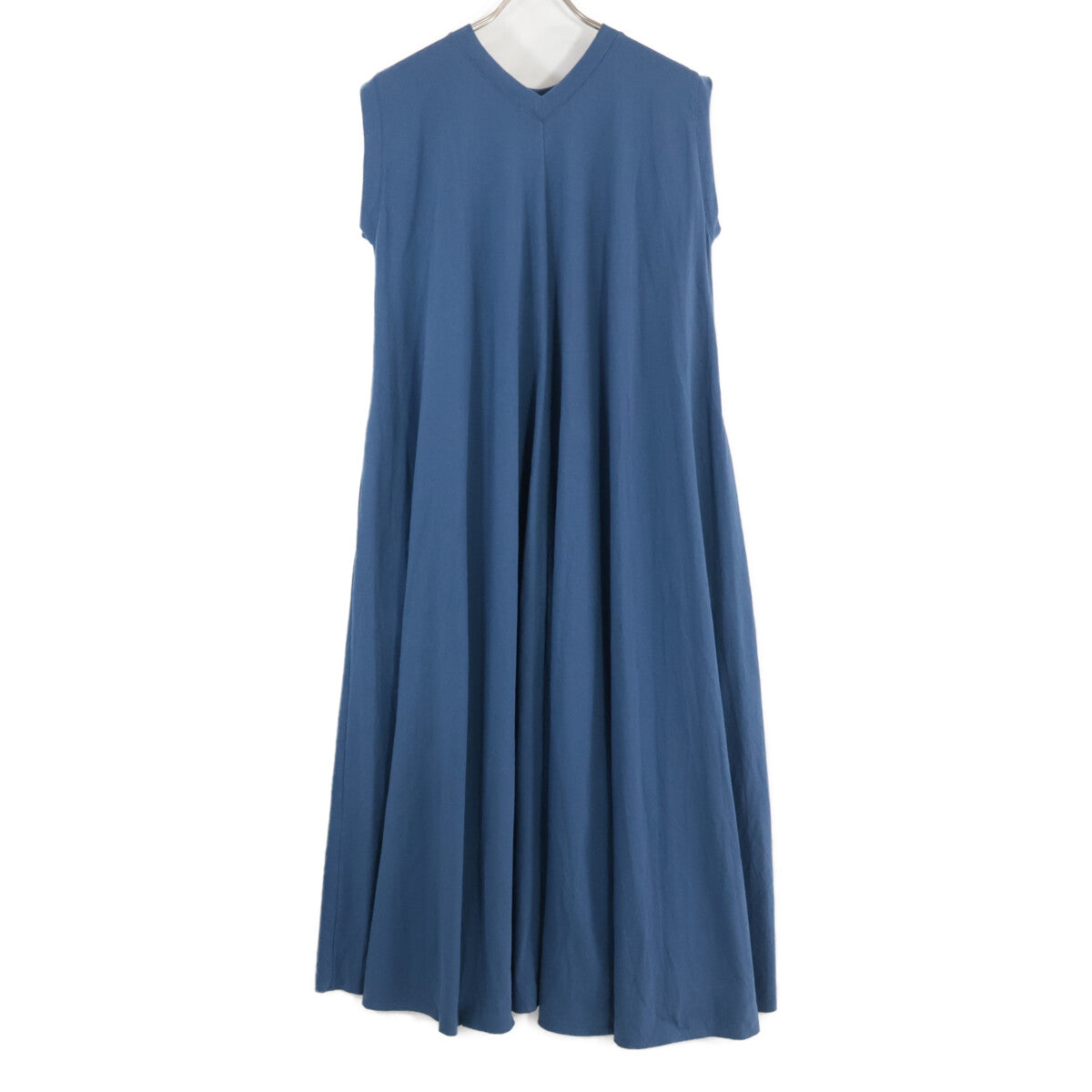 ATON エイトン ﾌﾞﾙｰ SUVIN AIR SPINNING FLARED DRESS ワンピース 01