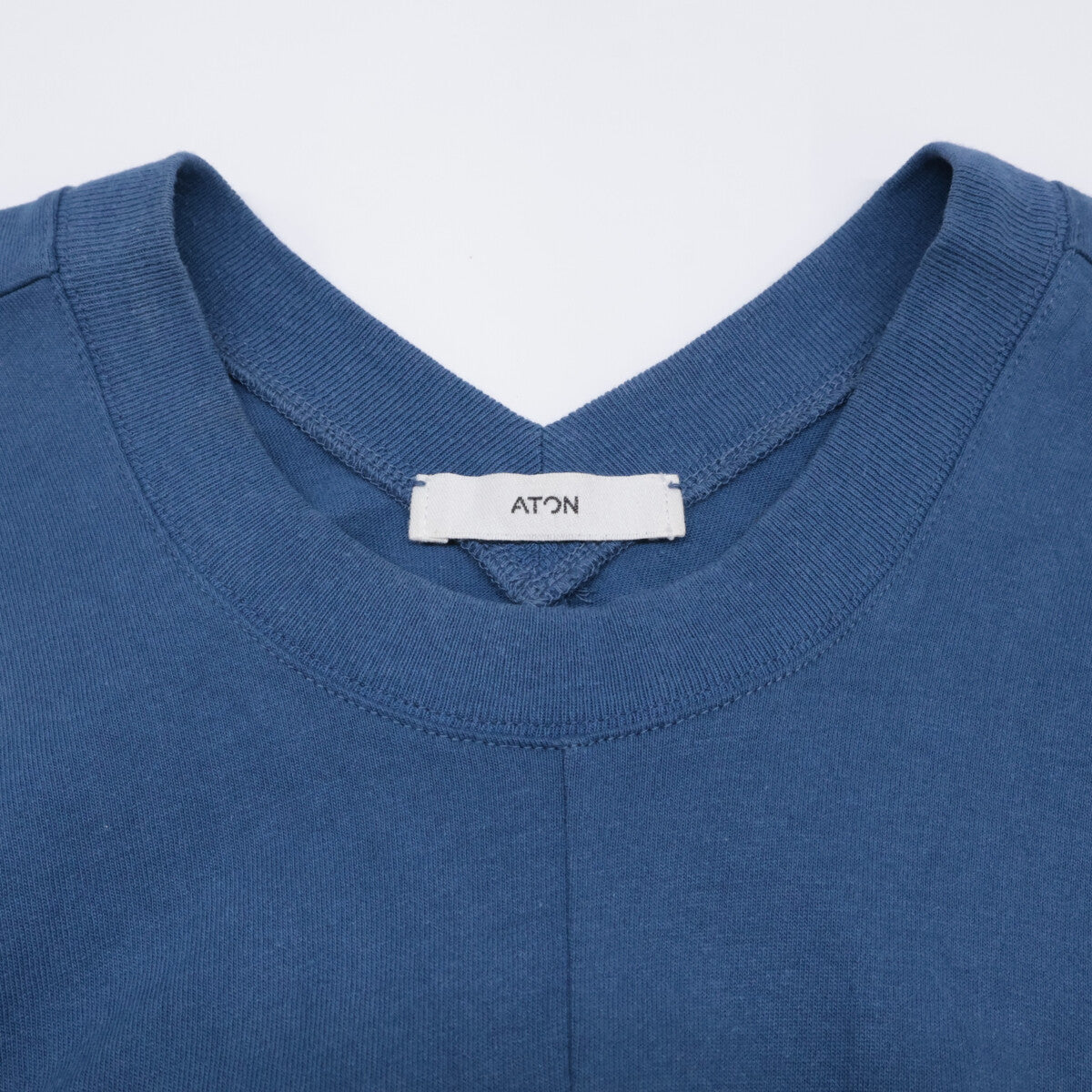 ATON エイトン ﾌﾞﾙｰ SUVIN AIR SPINNING FLARED DRESS ワンピース 01