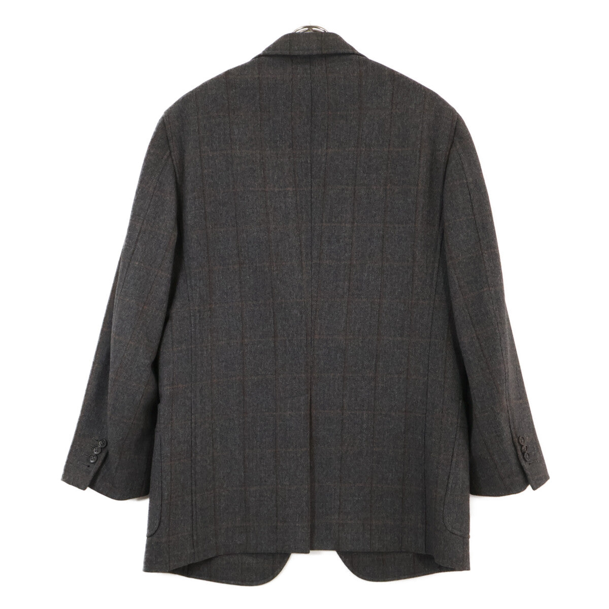 Belvest ベルベスト 【ESTNATION別注】ｸﾞﾚｰ×ﾌﾞﾗｳﾝ ｳｰﾙ100 3B ｼﾞｬｹｯﾄ ジャケット 48