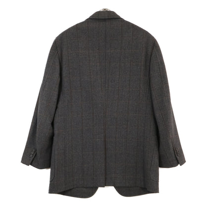 Belvest ベルベスト 【ESTNATION別注】ｸﾞﾚｰ×ﾌﾞﾗｳﾝ ｳｰﾙ100 3B ｼﾞｬｹｯﾄ ジャケット 48