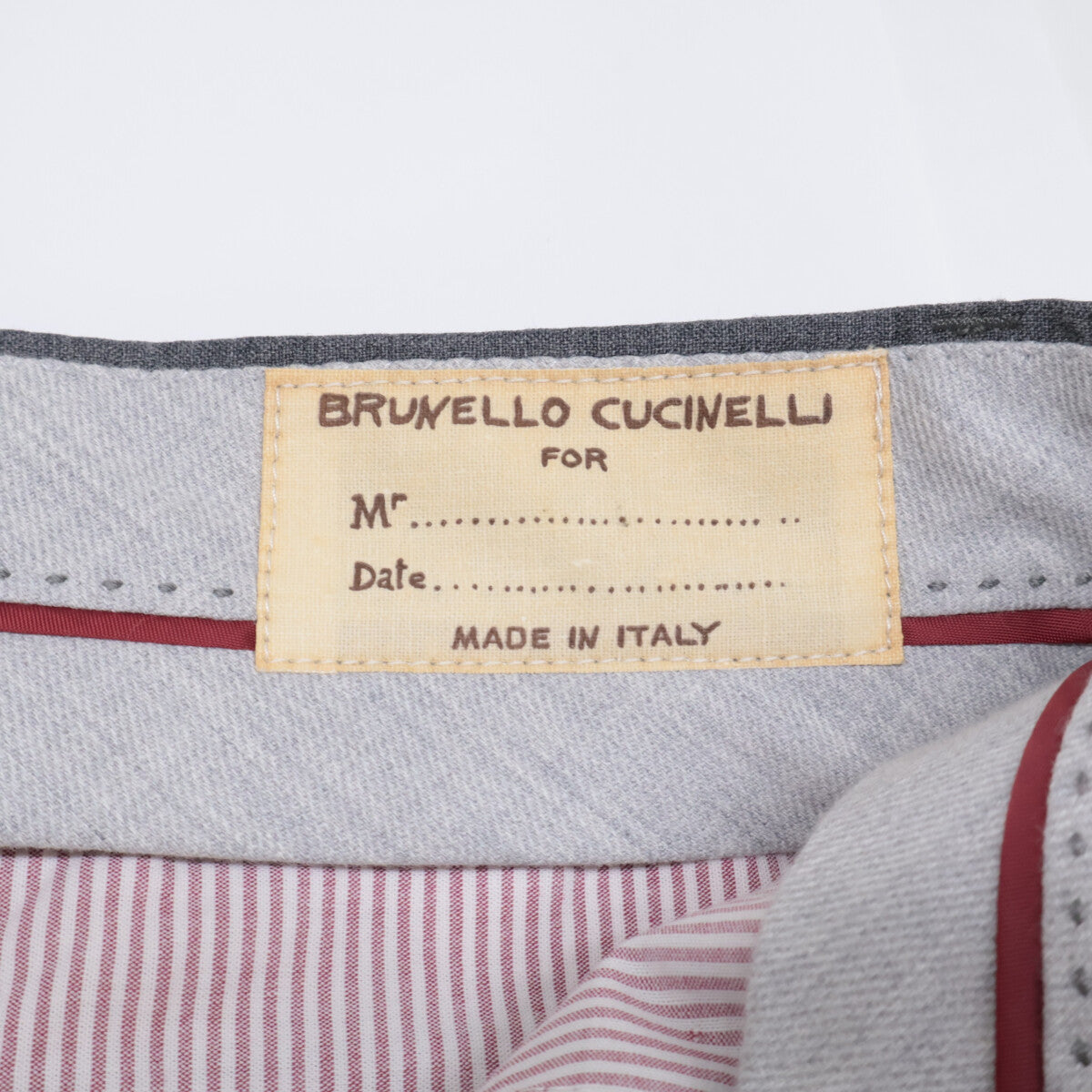 BRUNELLO CUCINELLI ブルネロクチネリ ｸﾞﾚｰ ｳｰﾙ ｽﾗｯｸｽﾊﾟﾝﾂ ボトムス 46