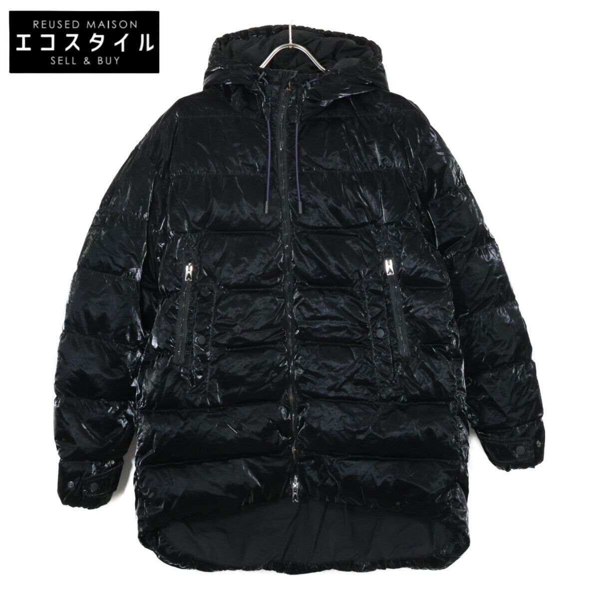 AHIrAIN アイレイン ﾌﾞﾗｯｸ ｴﾅﾒﾙ ﾀﾞｳﾝｼﾞｬｹｯﾄ コート XXS