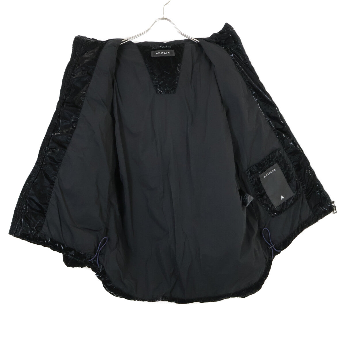 AHIrAIN アイレイン ﾌﾞﾗｯｸ ｴﾅﾒﾙ ﾀﾞｳﾝｼﾞｬｹｯﾄ コート XXS
